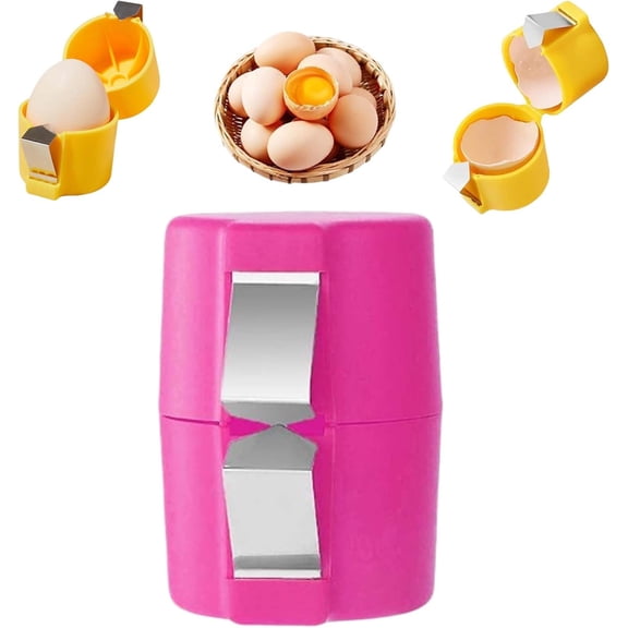 Egg Shell Opener, Portable Egg Peeler, Quick Cracker Tool for Hard Boiled&Raw Eggs, Rapid Handheld Eggshell Breaker Remover New Kitchen Gadgets 2026, Egg Cutter Cracking Separator Pealer,pink