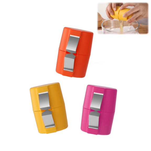 Egg Shell Opener Tool, Portable HandHeld Egg Cracker Separator with Stainless Steel Blade, Multicolor Kitchen Cooking Accessory3PC)