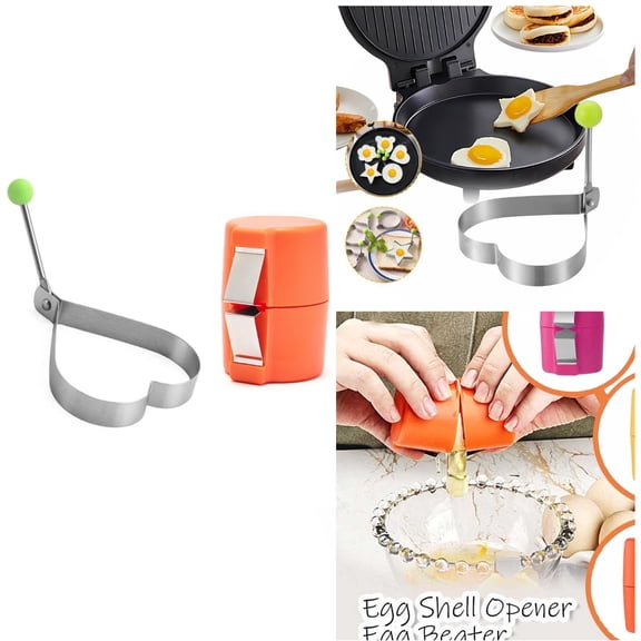 Egg Shell Peeler Egg Fryer Boiled Egg Cracker Set of 2, Kitchen Accessories Kitchen Gadgets, Egg Shell Opener Tool Egg Separators, Egg Shell Cracker Boiled Egg Opener