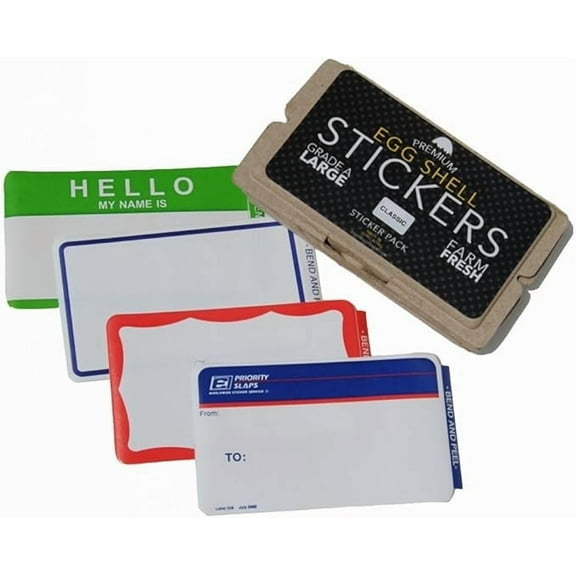 Egg Shell Stickers Classic Mixed Blank Stickers 80 Pack for Street Art