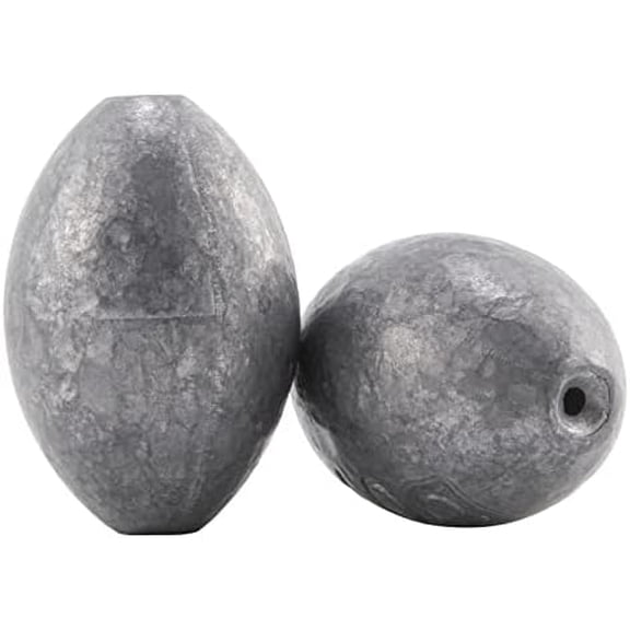 Egg Sinker Lead Fishing Weights Oval Shaped Catfishing Weights Bank River Freshwater Saltwater Fishing Bass Casting