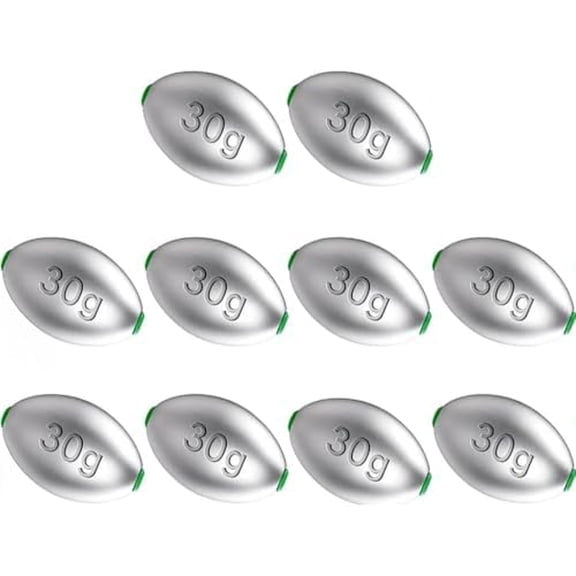 Egg Sinkers Fishing Weights, Oval Slip Sinkers Bullet Lead Fishing Weights for Freshwater Saltwater Tackle Set 1/8oz to 1oz