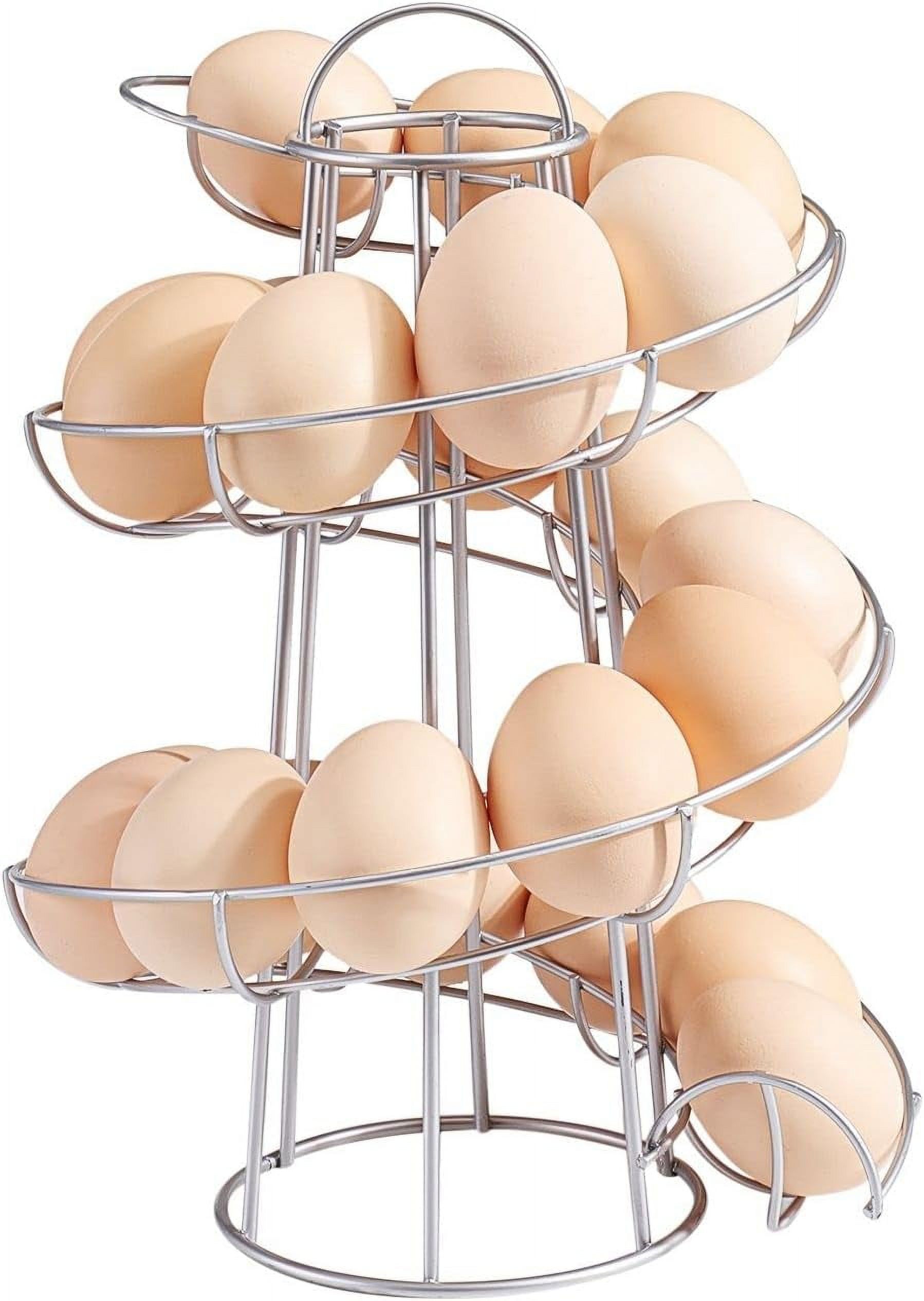 Egg Skelter Modern Spiral Egg Holder Countertop (Medium Egg Display