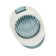 Egg Slicer Boiled Eggs, into Slices, Wedge and Dices, Sturdy ABS Body with Stainless Steel Wires,Non-Slip Feet - Blue