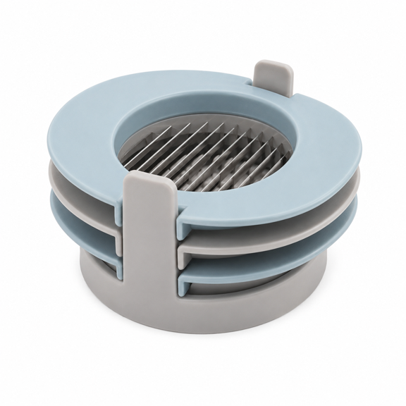 Egg Slicer Cutter Tool, Stainless Steel Egg Slicer for Boiled Eggs, Multi Function Egg Divider with Slice and Wedge Cutting Design, Manual Kitchen Gadget for Home Cooking,Meal Prep and Salad Toppings