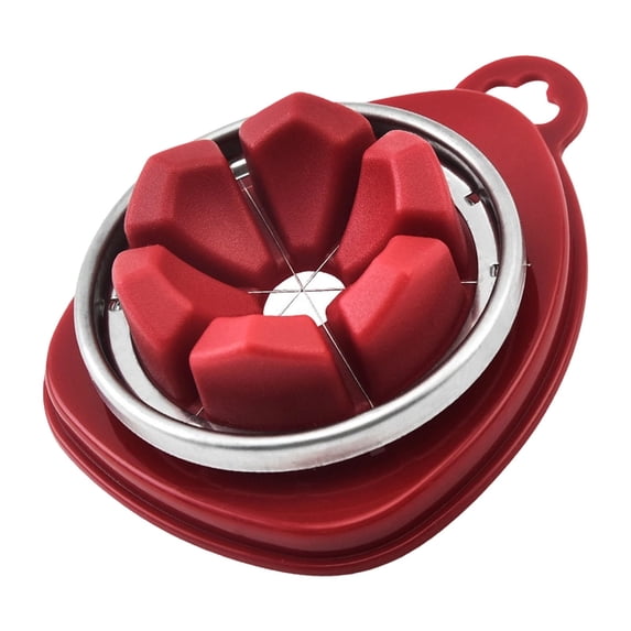 Egg Slicer & Dicer for Hard Boiled Eggs - Heavy Duty Cutter Dicer with Stainless Steel Wire, Cuts Strawberries, Kiwis & Soft Fruits Effortlessly - Easy to Clean for Kitchen, 1Pc(Red1,4.4x3.3")