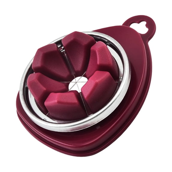 Egg Slicer & Dicer for Hard Boiled Eggs - Heavy Duty Cutter Dicer with Stainless Steel Wire, Cuts Strawberries, Kiwis & Soft Fruits Effortlessly - Easy to Clean for Kitchen, 1Pc(Red,4.4x3.3")