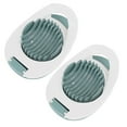thumbnail image 1 of Egg Slicer for Hard Boiled Eggs 2 Pcs Egg Cutter Strawberry Slicer Heavy Duty Aluminium Tomato Slicer Stainless Steel Wire Multipurpose Egg Slicer Dicer for Soft Fruit Mushroom Home Use, Green, 1 of 9