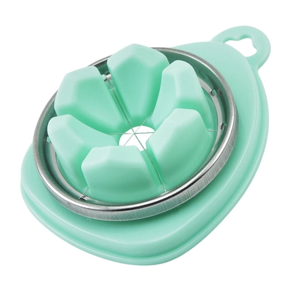 Egg Slicer for Hard Boiled Eggs, Egg Cutter, Egg Slicer & Dicer for Hard Boiled Eggs - Heavy Duty Cutter Dicer with Stainless Steel Wire for Strawberries, Kiwis & Soft Fruits, Blue