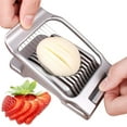 thumbnail image 1 of Egg Slicer for Hard Boiled Eggs Egg Cutter Strawberry Slicer Heavy Duty Aluminium Slicer Stainless Steel Wire Multipurpose Egg Slicer Dicer for Soft Fruit Mushroom, 1 of 9