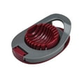 thumbnail image 1 of Egg Slicer for Hard Boiled Eggs, Stainless Steel Wire Egg Cutter with Stylish Duotone Plastic Body, Great for Boiled Eggs, Strawberry, Spam, Fruit, Mushroom and More (Gray+Red), 1 of 7
