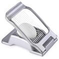 thumbnail image 1 of Egg Slicer for Hard Boiled Eggs, Stainless Steel Wire, Multipurpose Heavy Duty Aluminium Egg Cutter Dishwasher Safe for Egg, Salads & Sandwiches, Strawberries, Mushrooms & Soft Cheese, Fruit, Silver, 1 of 8