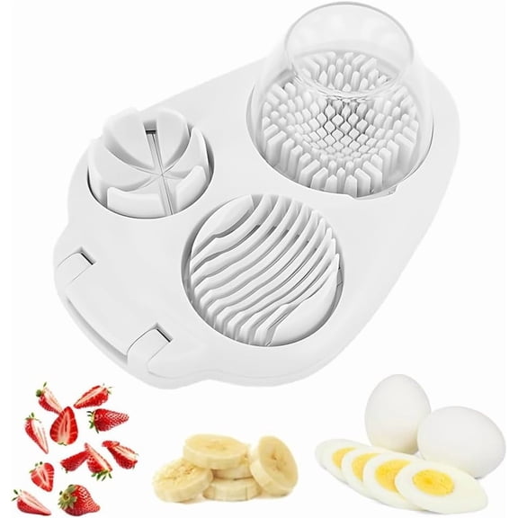 Egg Slicer, Stainless Steel, 3 Slice Modes