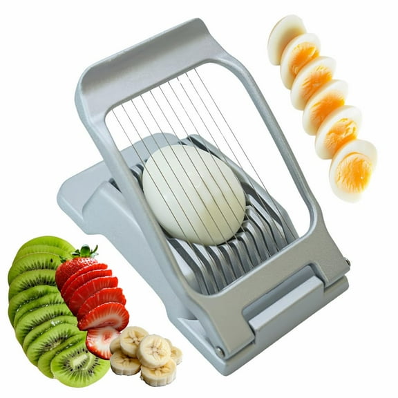 Egg Slicer,Stainless Steel Wires Dishwasher Safe Aluminum Alloy Heavy Duty Multipurpose Cutter For Hard Boiled Eggs or Strawberry,Butter,Kiwi