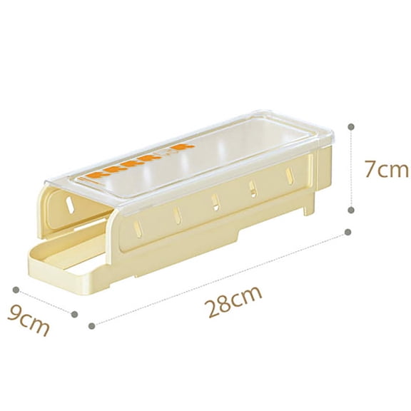 Egg Slide Rack - 7 Egg Dispenser Holder for Fridge - Gravity Feed Egg Roller Tray - Egg Storage Organizer for Kitchen Counter or Refrigerator