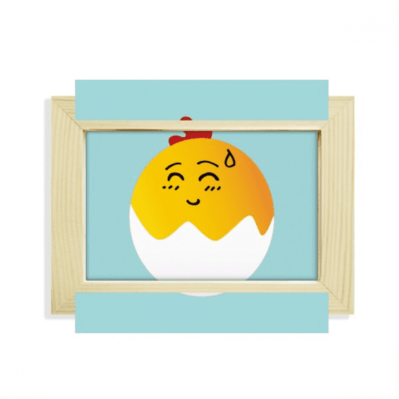 Egg Speechless Lovely Happy Desktop Decorate Photo Frame Picture Art Painting 5x7 inch