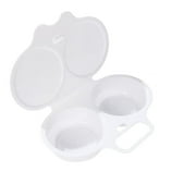 Egg Poacher Microwave Egg Cooker with 2 Cavity Nonstick Lid Included for Easy Steam Poached Eggs Double Drain Cups Quick Breakfast Tool