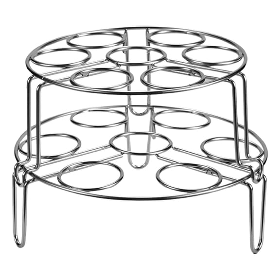 Egg Steamer Rack,Stainless Steel Trivet,Cooking 7 Eggs,Stackable Steaming Holders for Pot Accessories,Multipurpose Kitchen Cooking Rack,Heavy-Duty Metal Steamer Cookware,Kitchen Tool,(H,6.89x2.17 in)