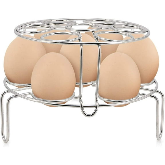 Egg Steamer Rack Trivet for Instant Pot Accessories 5 Qt, 6 Qt, 8 Qt Pressure Cooker 2 Pack Stackable 304 Stainless Steel Multipurpose Cooling Rack,Cooking