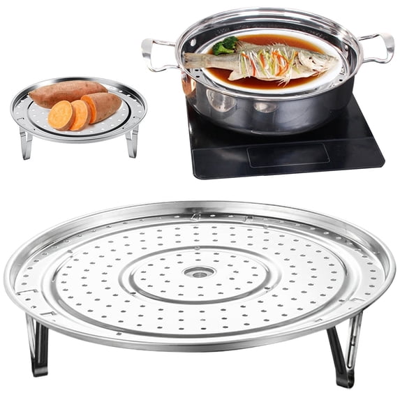 Egg Steamer,Stainless Household Triangular Steamer Tray With Detachable Feet And Foldable Steamer Tray Water Proof High Legged Steamer Stand For Steaming Sheets And Steaming Grids