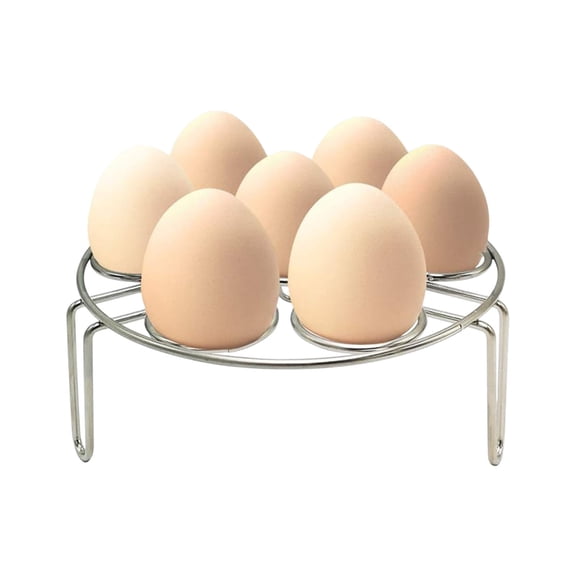 Egg Steaming Rack, 6.69 Inch 7 Egg Hole Stainless Steel Trivet for Food Steaming, Cooling and Roasting Cooking in Kitchen and Outdoors