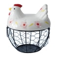 thumbnail image 1 of Egg Storage Basket For Kitchen Countertop Storage Organizer Fresh Eggs Holder With Handle Durable Wire Mesh Design, 1 of 4