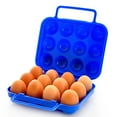thumbnail image 1 of Egg Storage Box 12-Capacity Portable Folding Outdoor Plastic Container with Handle for Camping and Hiking, 1 of 5