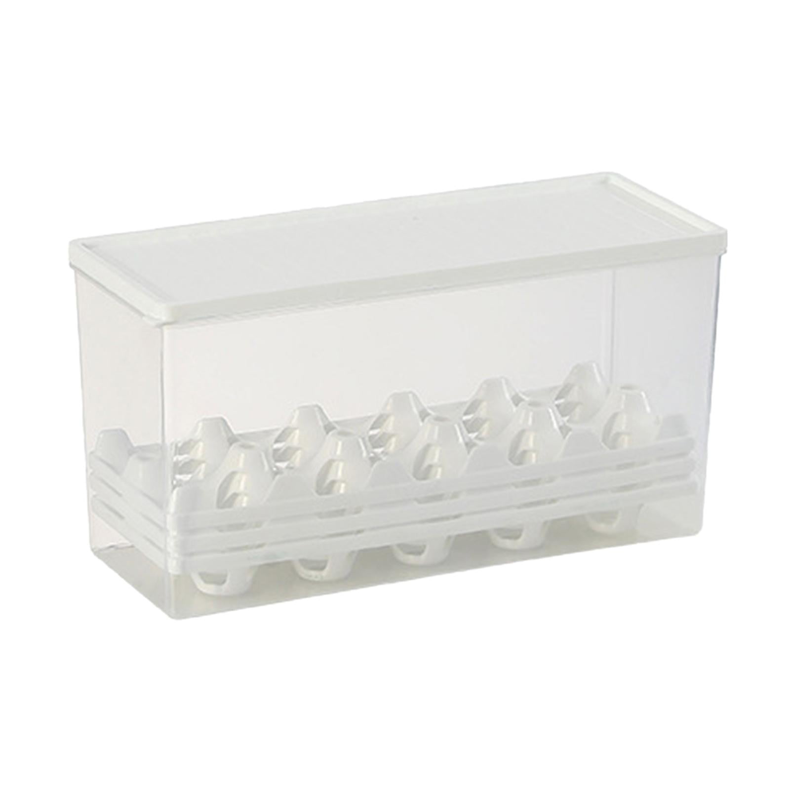 Egg Storage Box Egg Storage Container Portable Space Saver Multipurpose Fresh Storage Household Egg Holder for Countertop Restaurant Pantry 28cmx11cmx14cm