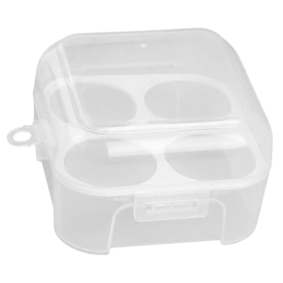 Egg Storage Container, 4-Count Plastic Egg Holder with Lid, Stackable Refrigerator Organizer, Portable Egg Carrier Case for Picnic, Travel, Refrigerator Accessories