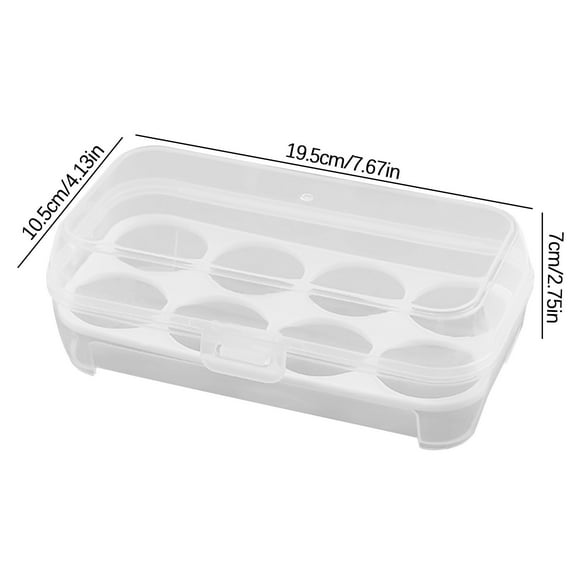 Egg Storage Container | Leakproof & Shockproof Egg Case for Kitchen, Picnic & Travel | Holds Multiple Eggs | Transparent Design | 1-Piece Box