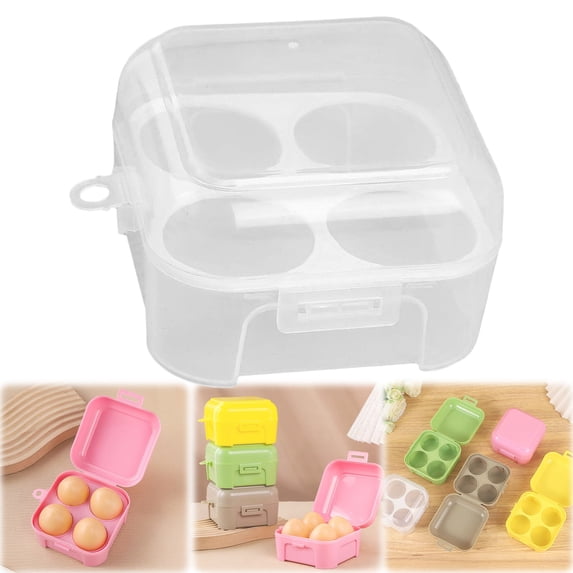 Egg Storage Container With Lid Deviled Egg Dispenser Holder Case For Refrigerator Picnic Travel Portable Egg Carriage Tray And Refrigerator Parts Accessories