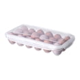 thumbnail image 1 of Egg Storage Container with Lid for Refrigerator, Clear Plastic Egg Tray Holds 18 Eggs, Stackable Odorless Organizer, 12.6"x7.1"x2.7", Easy Hand Wash(12.6"x7.1"x2.7",18 Grids), 1 of 2