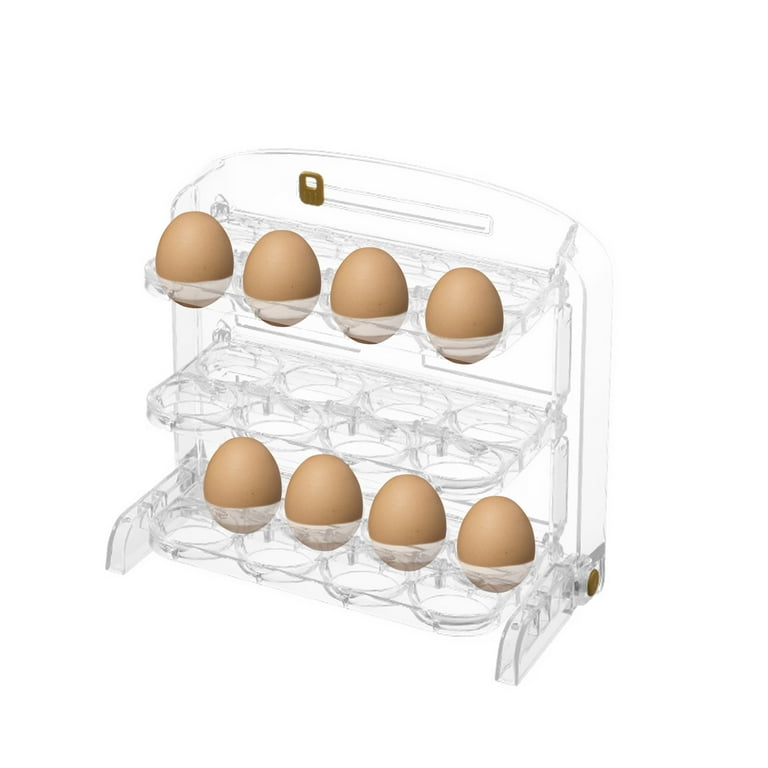 Fridge Can Dispenser Organizer Stackable Egg Holder Egg Tray Fridge Storage  Bins Refrigerator Organizer Bins for Fridge Storage Containers Egg Tray