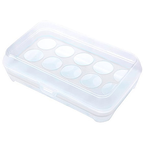 Egg Storage Holder Anti-collision Plastic Transparent 15 Grids Plastic Transparent Eggs Preservation Box