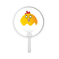 thumbnail image 1 of Egg Surprised Lovely Face Cartoon Plastic Round Handheld Fan Decorations Craft, 1 of 2