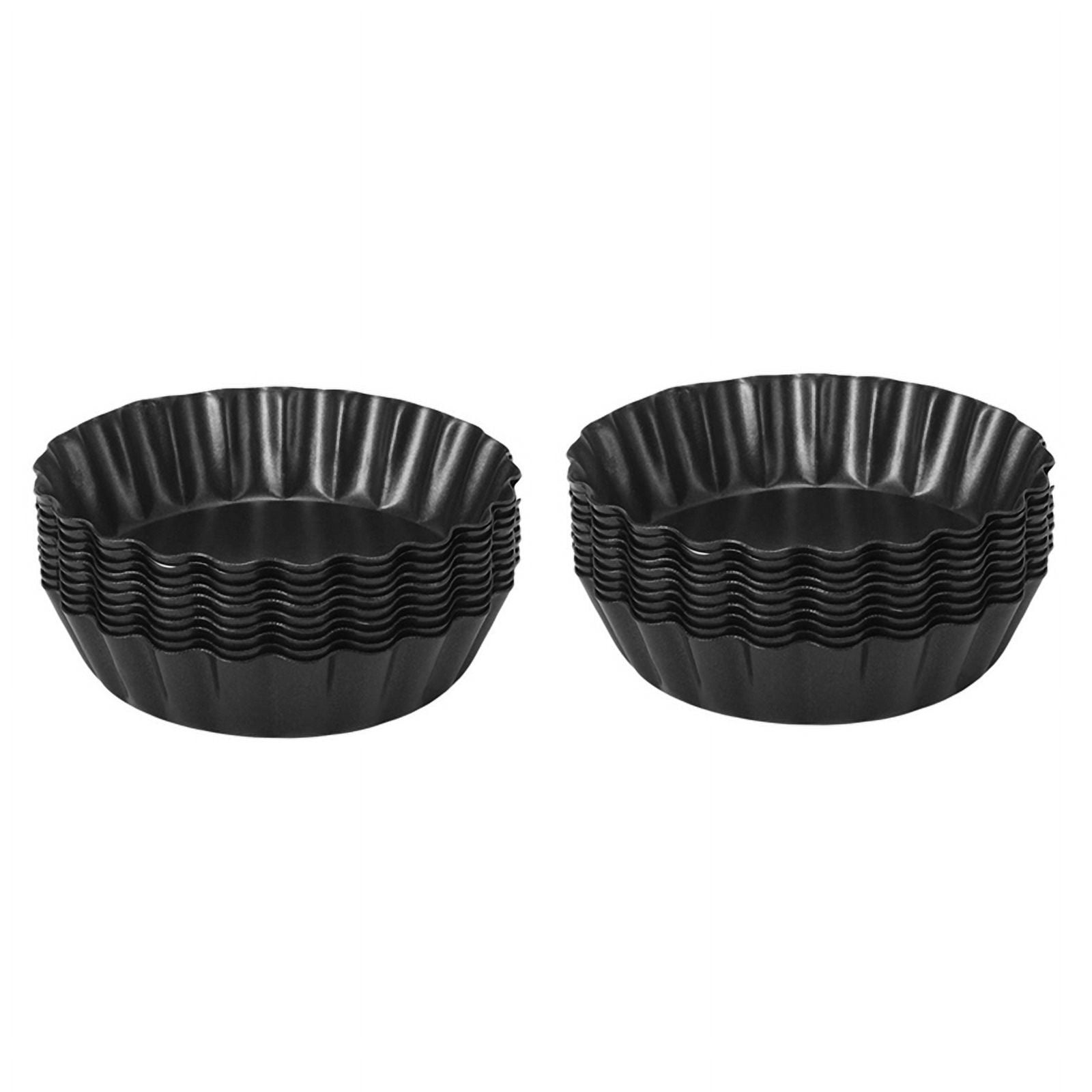 Egg Tart , 3Inch Mini Tart Pans Removable Bottom, Cupcake Cake Muffin Mold Tin Pan Baking Tool