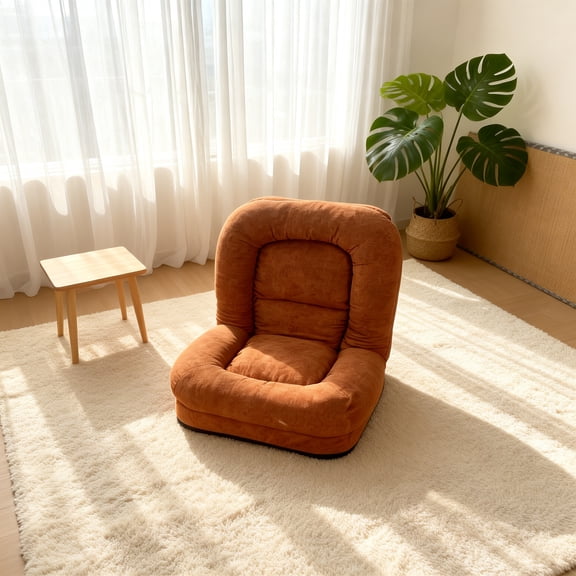 Egg Tart Lazy Sofa, Multi-segment Folding, Can Lie Down, Sleep, Or Sit, Comfortable Sitting Feeling That Conforms To Ergonomics, Suitable For Living Rooms, Bedrooms, Orange