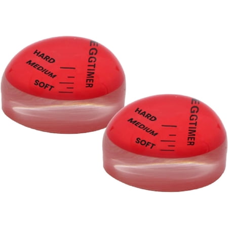 Egg Timer for Boiling Eggs (2 pcs) - Color Changing Indicator for Hard or Soft Boiled Eggs - Perfect Timer That Goes in Water & Changes Colors When Done - Egg Thermometer - No BPA