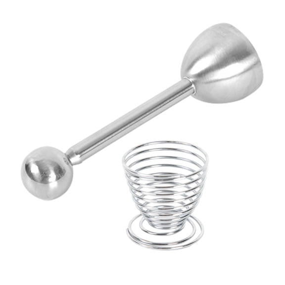 Egg Topper Shell Cutter Set, Stainless Steel Remover, For Kitchen Breakfast Prep, Standard, Silver, 2 Pieces