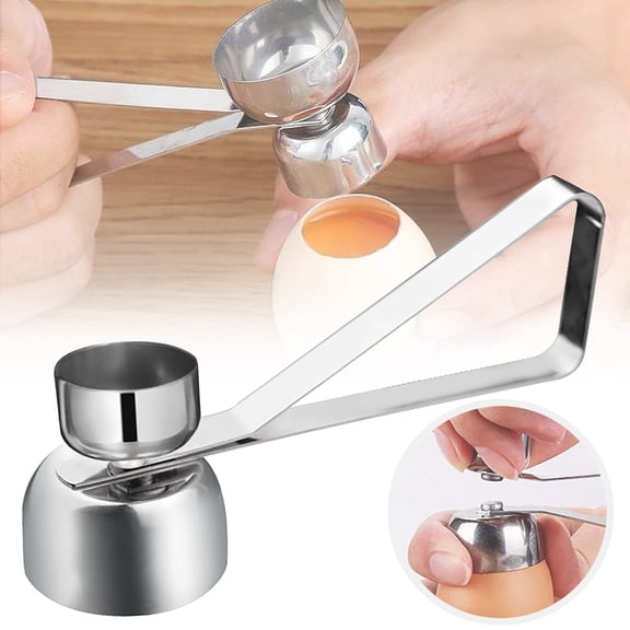 Egg Topper Tool - Egg Shell Cutter - Stainless Steel Double Head - for Soft Boiled Eggs Breakfast - 1 Piece