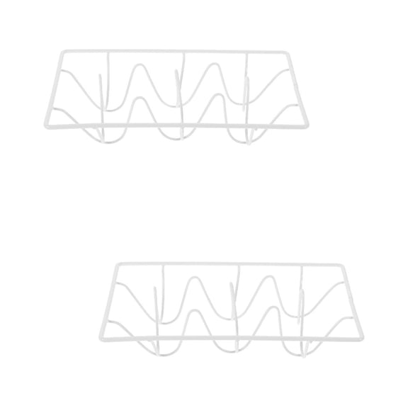 NUOLUX Durable Iron Egg Stand, White, Separate Slots, No Collision, for Refrigerator, 2Pcs