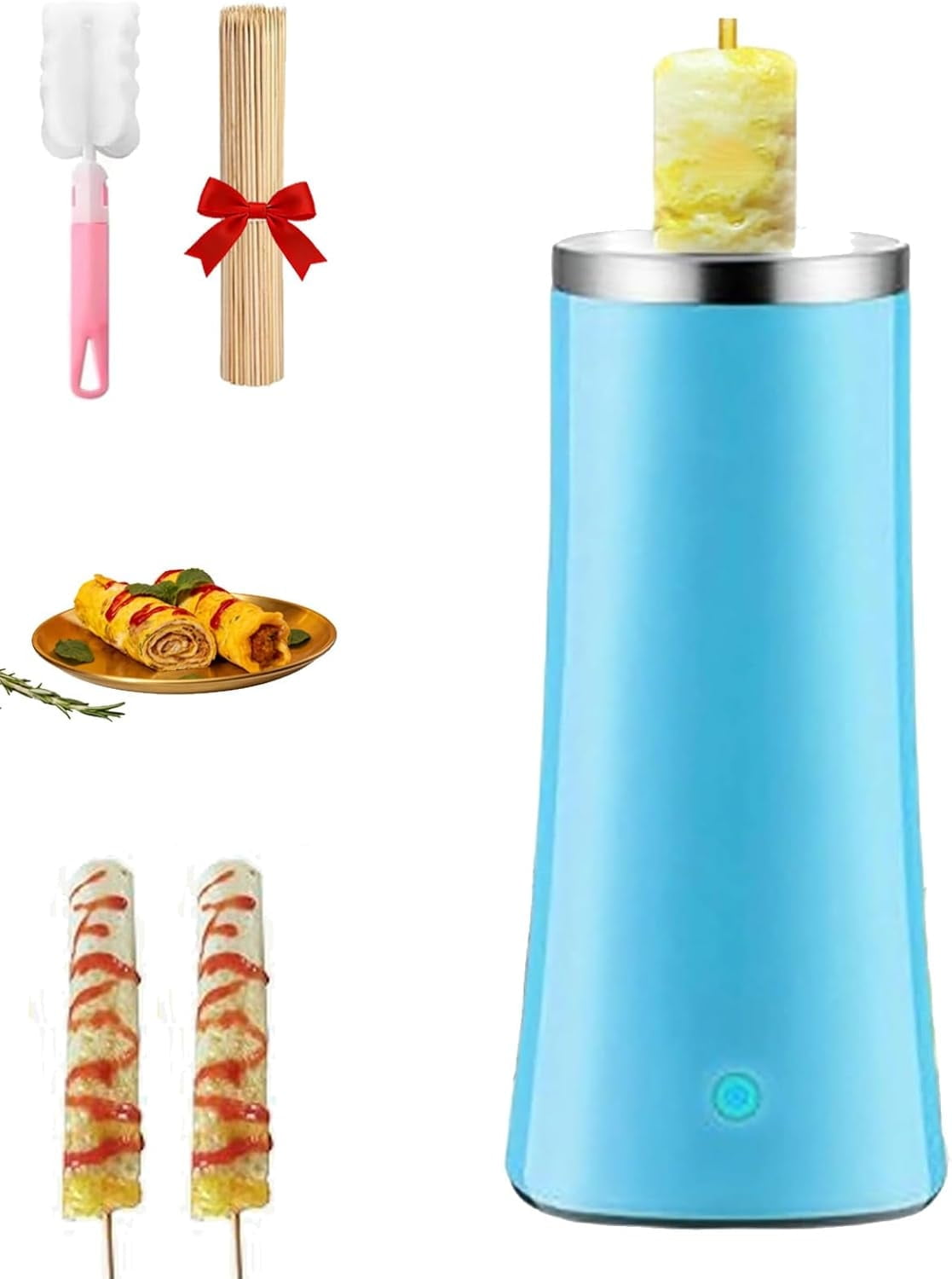 Egg Tube Cooker, Automatic Electric Vertical Egg Roll Maker, Compact ...