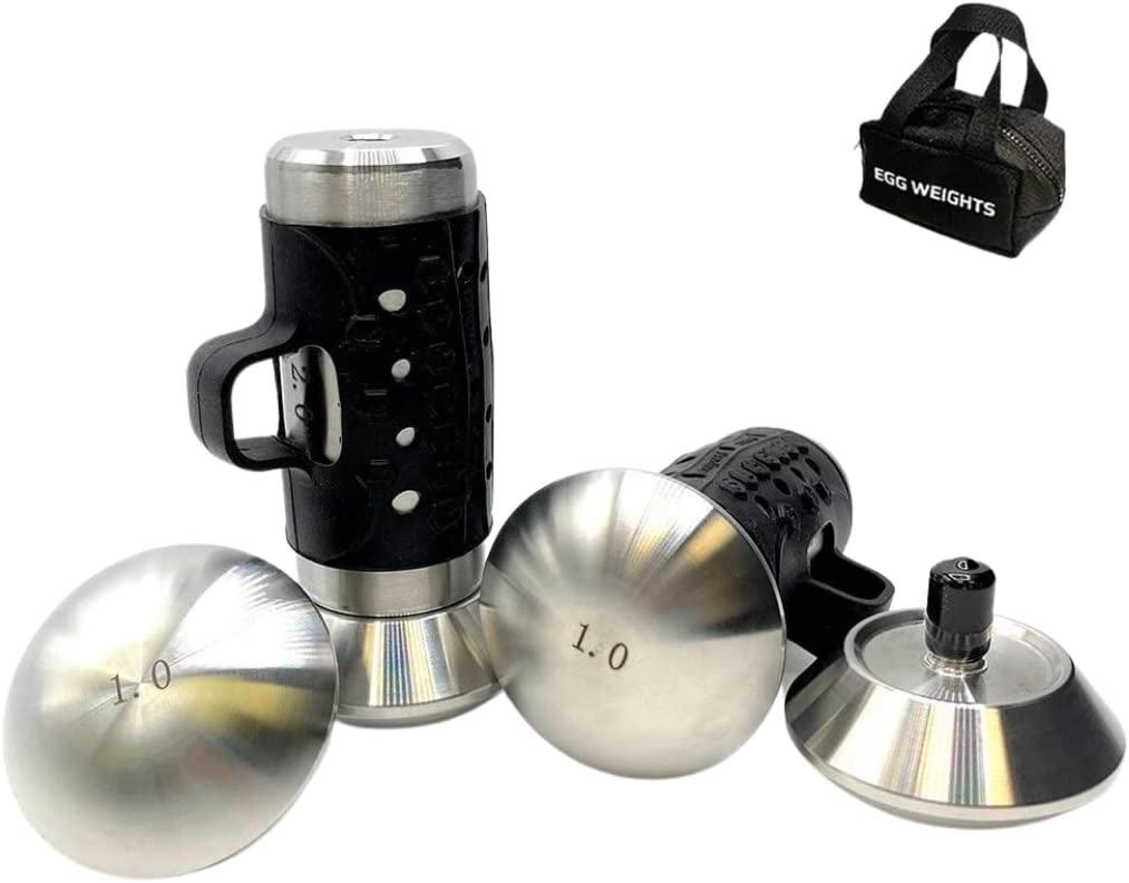 Egg Weights Adjustable Dumbbell 8.0 lbs Set Stainless Steel Hand Weights with AntiSlip Silicone