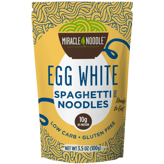 Miracle Noodle Egg White Spaghetti High Protein, Low Carb Pasta, 3.5 oz