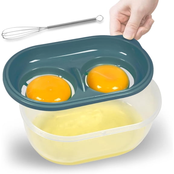 Egg White Separator with Egg Beater, Egg Separator for Raw Egg, Egg White Filter Storage Box Food Grade Level Kitchen Gadgets Egg Separator for Kitchen Cooking
