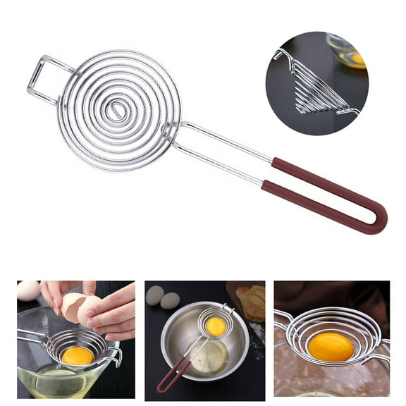 Egg White Separator Tool - Liquid Egg, Egg Yolk, Food, Kitchen, Egg Gadget - Stainless Steel Egg Separator for Kitchen, Dining Room, Bar