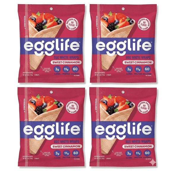 Egg White Wrap (4-Pack, Sweet Cinnamon)