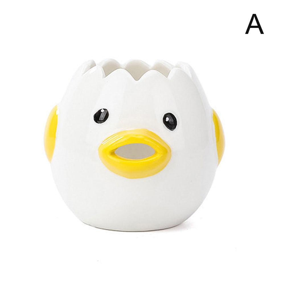 Egg Yolk White Separator Cartoon Chickens Ceramic Egg F6A5 White