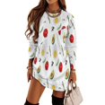 thumbnail image 1 of Egg,avocado And Tomato Pattern Loose Dress Evening Dress Summer Dresses for Women Luxury Dress Long Sleeved Dress, 1 of 4