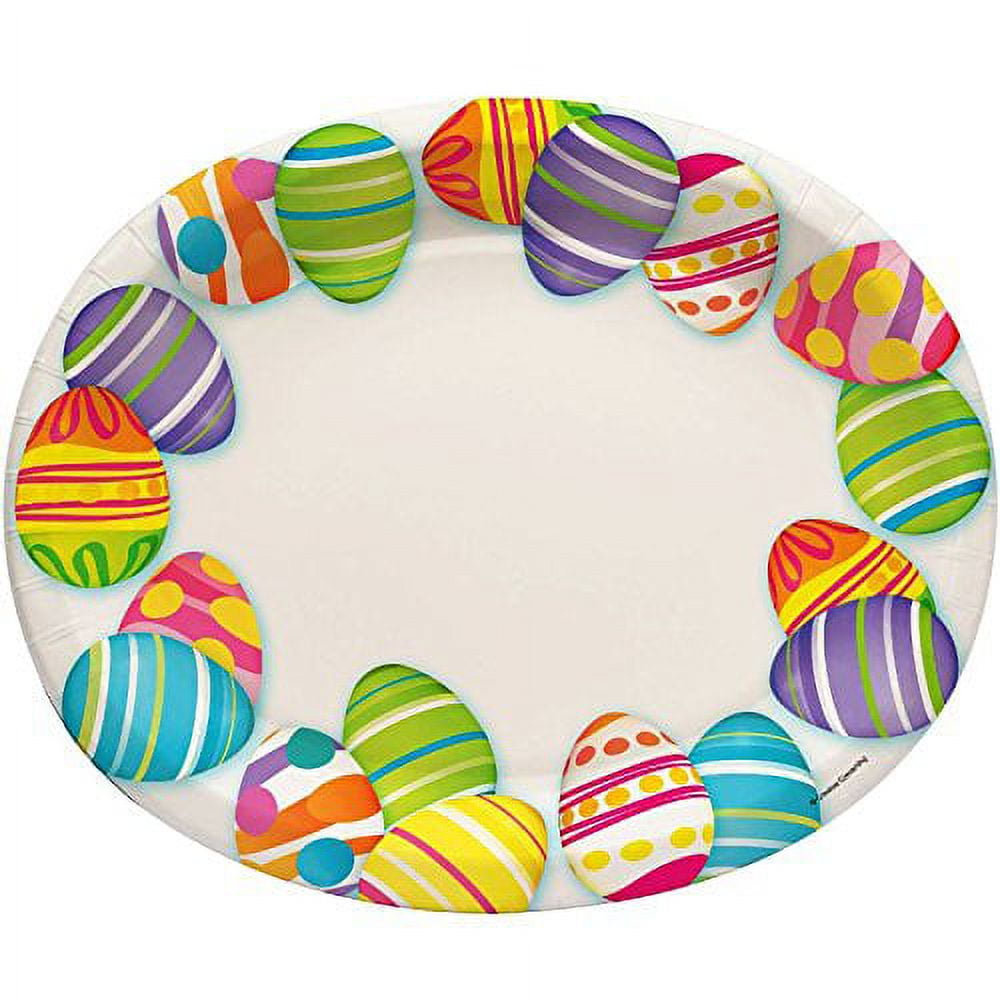 Eggcitement Easter Oval Plates 9", 8 Pk